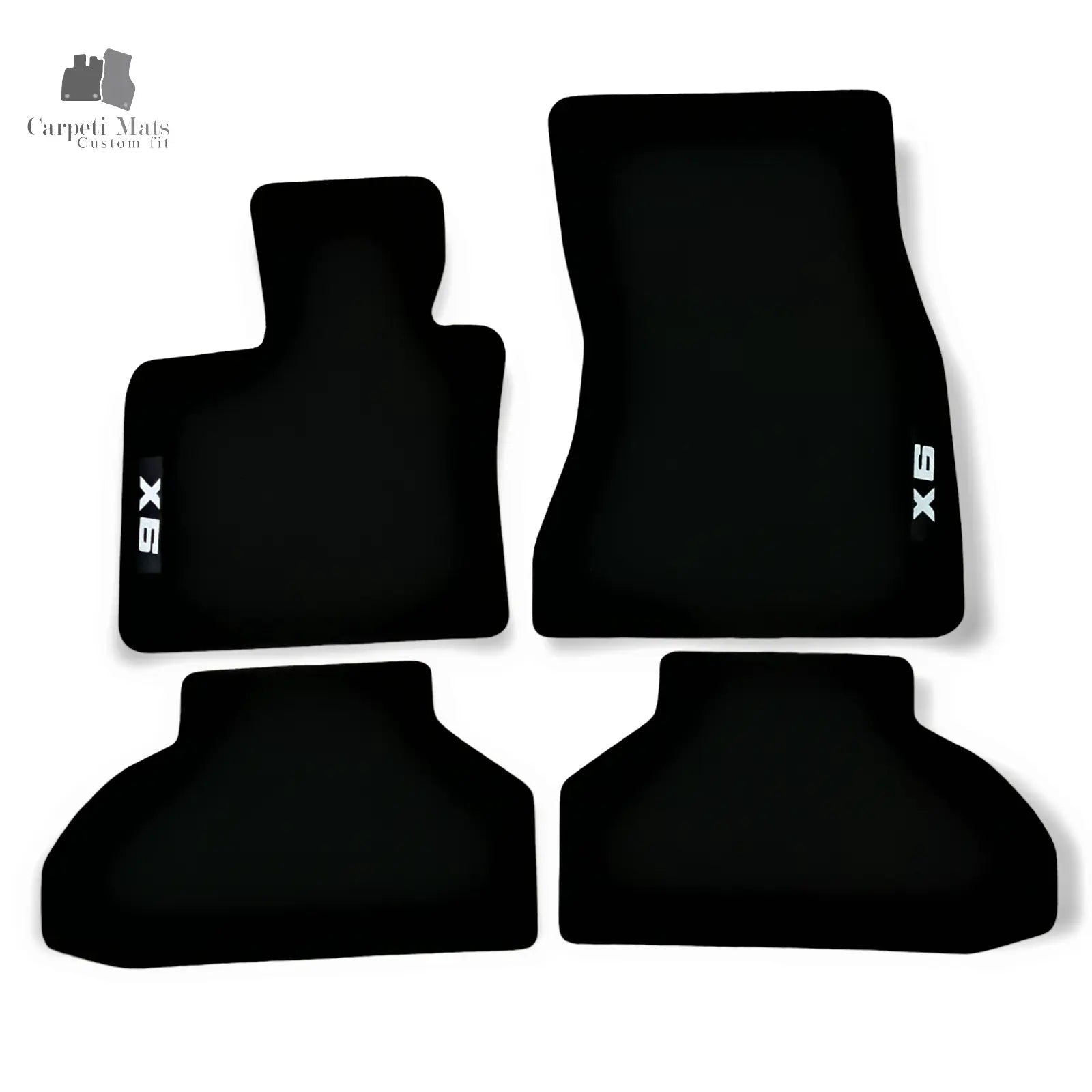 Carpet Car Floor Mats Velour for BMW X6 F16 01.2014-05.2019 logo Car Floor Mats Velour CarpetiMats