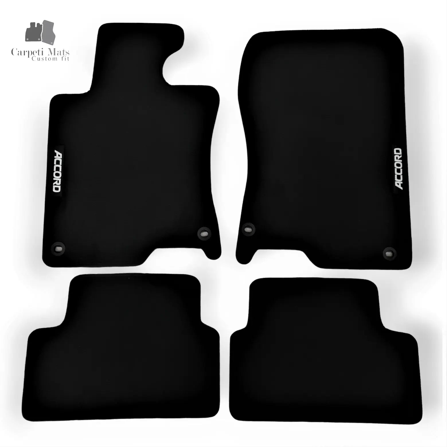Carpet Car Floor Mats Velour for Honda Accord 10.2012-09.2017 logo Car Floor Mats Velour CarpetiMats