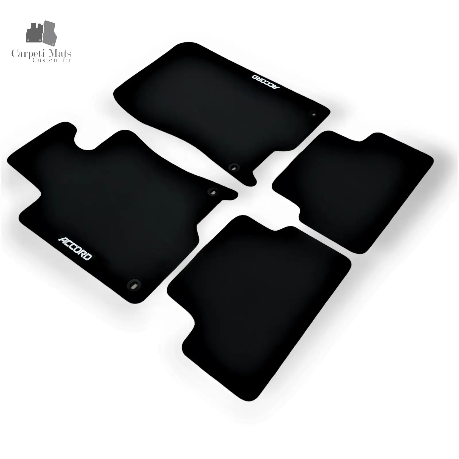 Carpet Car Floor Mats Velour for Honda Accord 10.2012-09.2017 logo Car Floor Mats Velour CarpetiMats