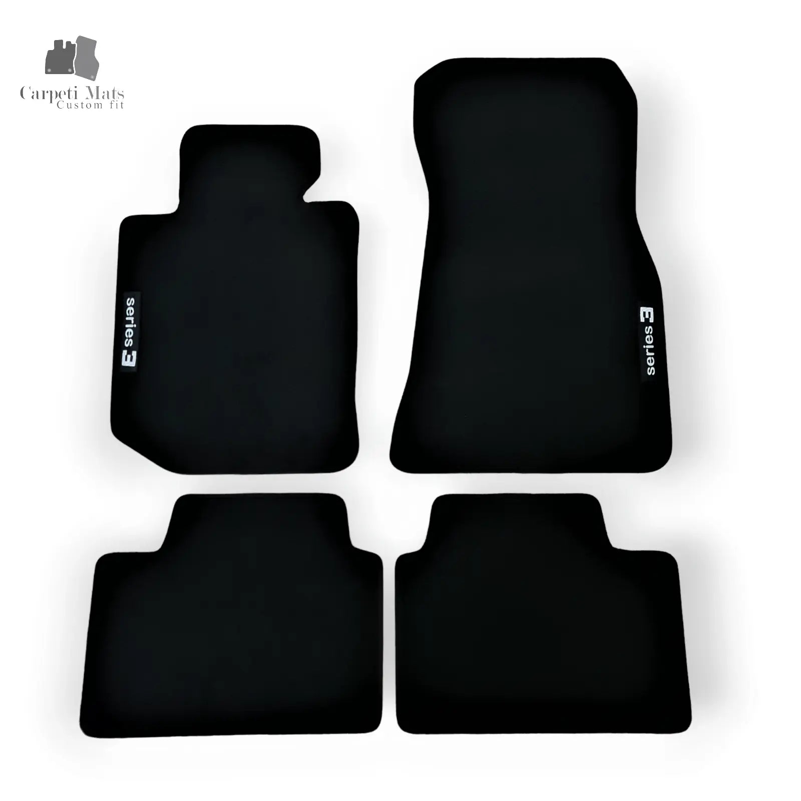 Carpet Car Floor Mats Velour for BMW 3 G20/G21 03.2019-> logo Car Floor Mats Velour CarpetiMats