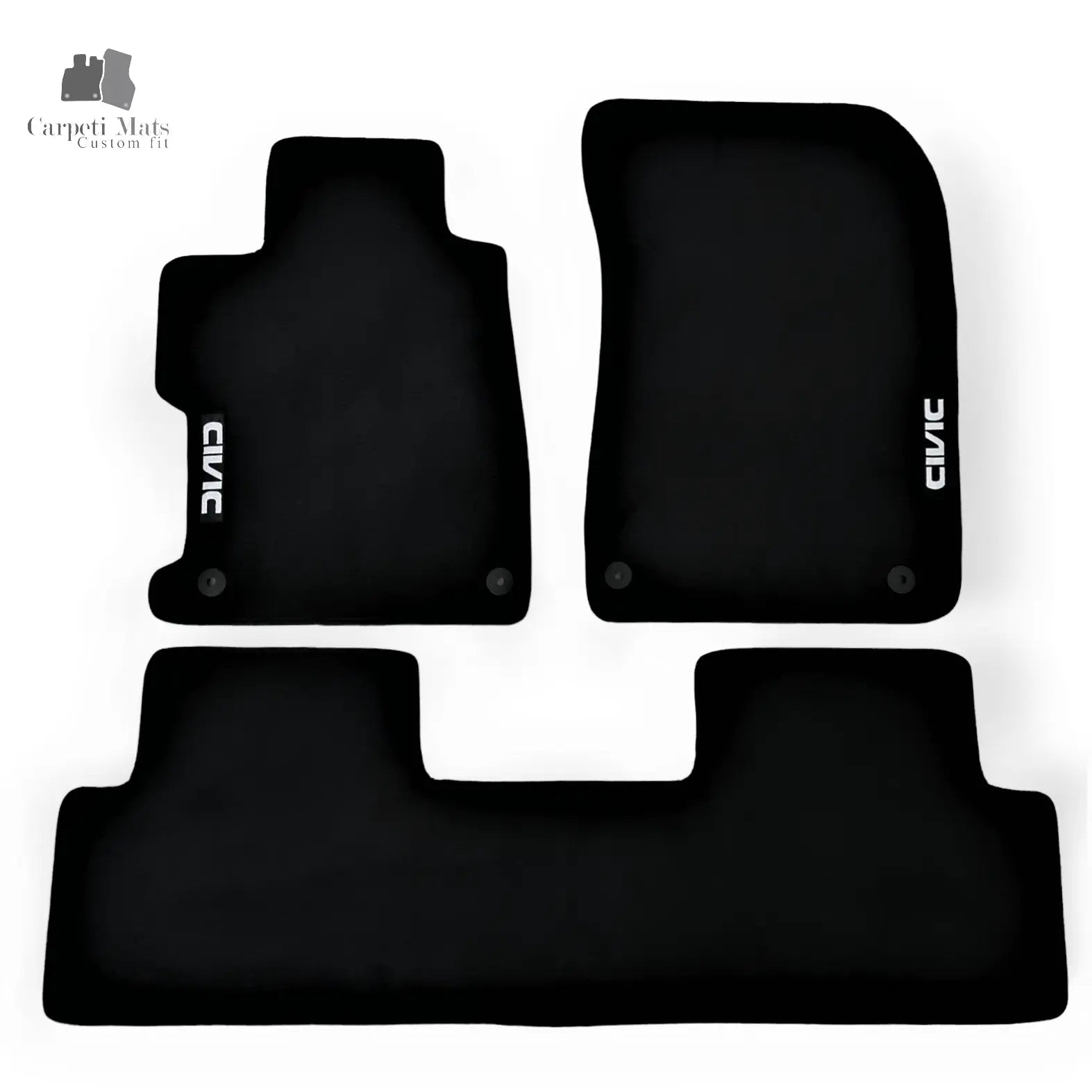 Carpet Car Floor Mats Velour for Honda Civic SEDAN IX 02.2012-01.2016 logo Car Floor Mats Velour CarpetiMats