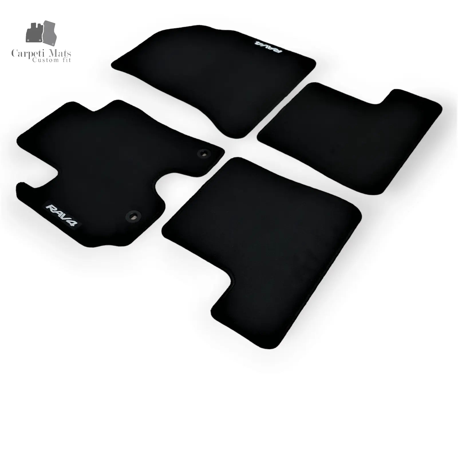 Carpet Car Floor Mats Velour for Toyota RAV 4 06.2000-11.2005 logo Car Floor Mats Velour CarpetiMats