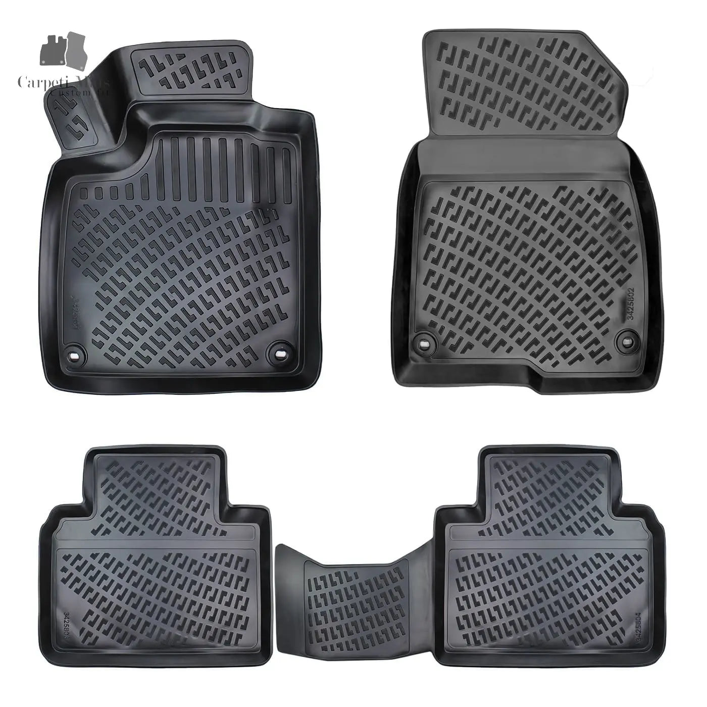 3D Car Floor Mats Liners For Acura TLX 2015-2020 All Weather Heavy Duty Mats 3D RUBBER FLOOR MATS CarpetiMats