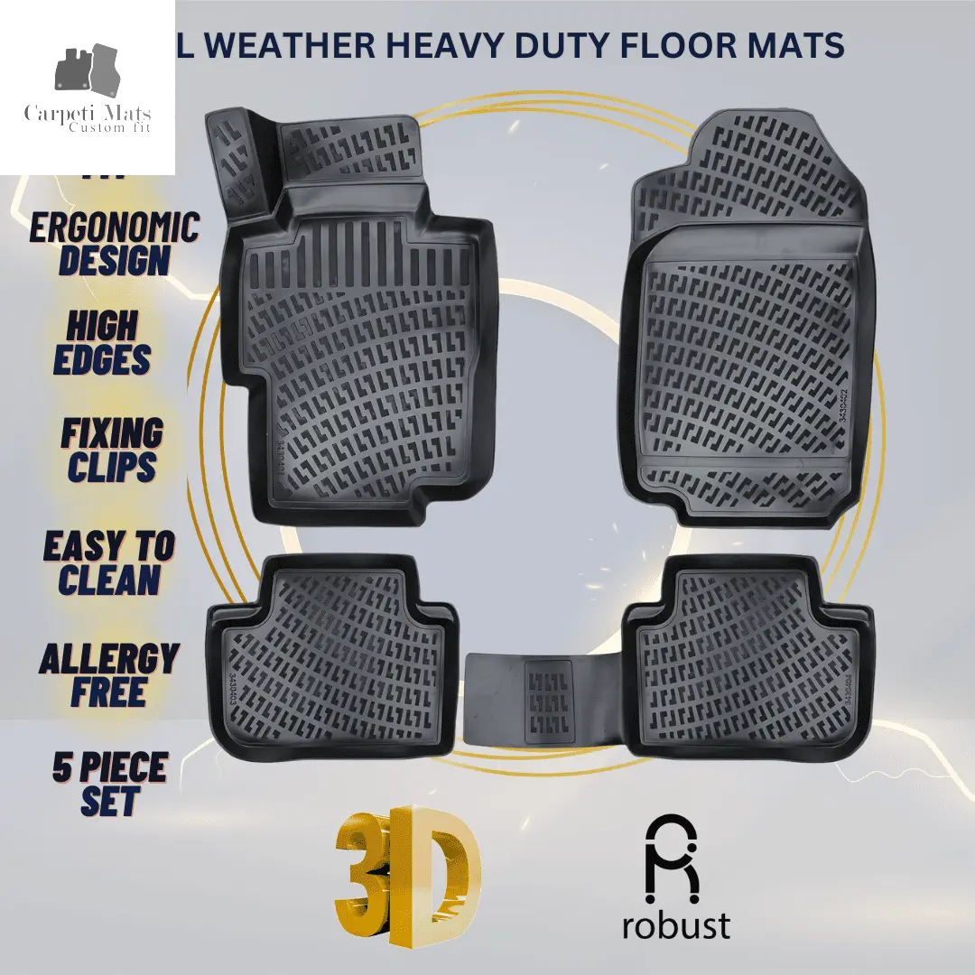 3D Car Floor Mats Liners For Acura TSX 2003-2009 All Weather Heavy Duty Mats 3D RUBBER FLOOR MATS CarpetiMats