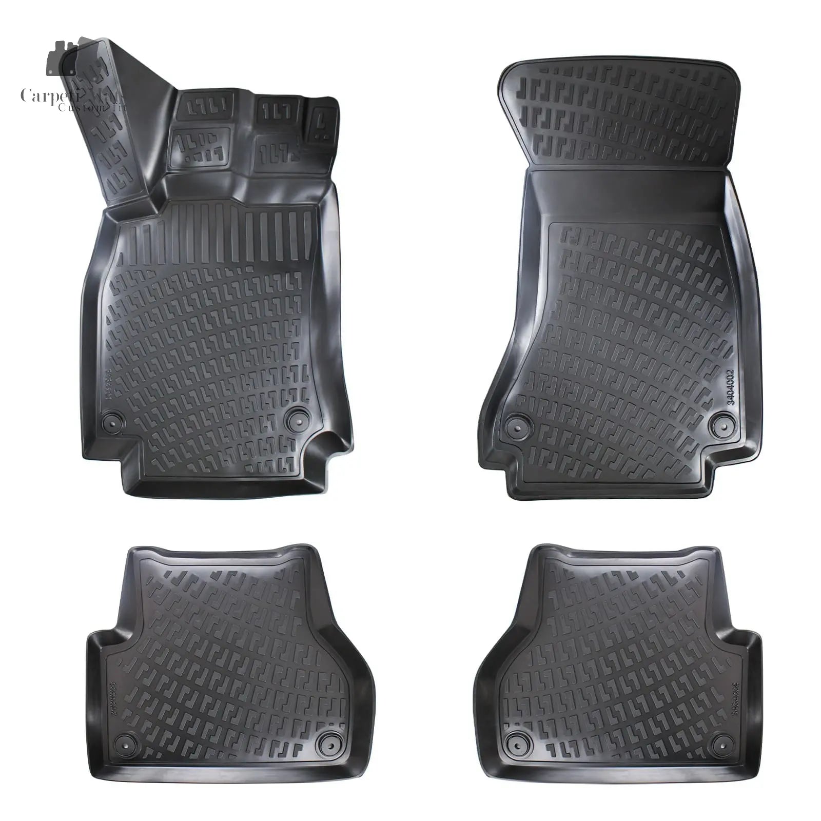 3D Car Floor Mats Liners For Audi A4 B8 2007-2015 All Weather Heavy Duty Mats 3D RUBBER FLOOR MATS CarpetiMats