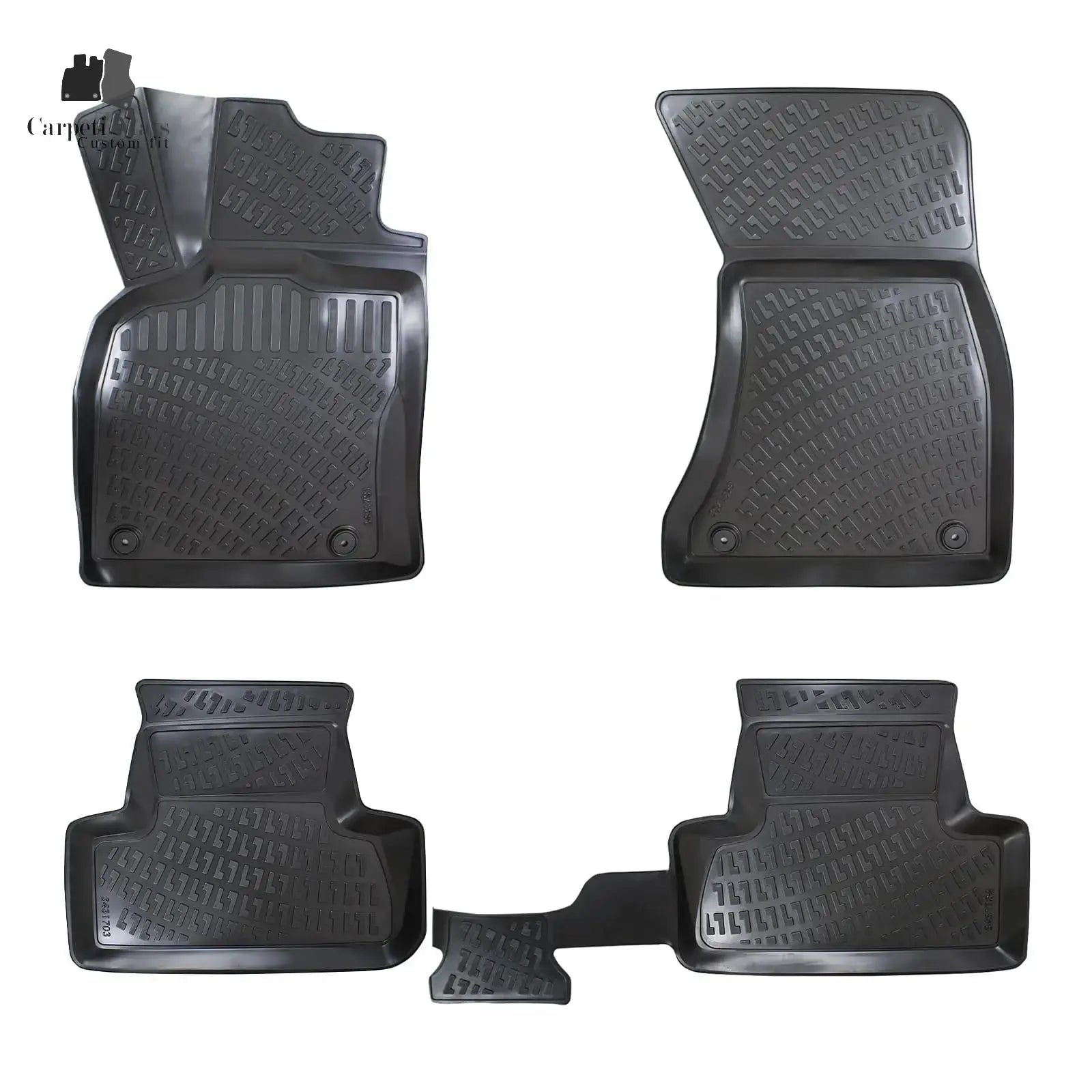 3D Car Floor Mats Liners For Audi Q5 2008-2016 All Weather Heavy Duty Mats 3D RUBBER FLOOR MATS CarpetiMats