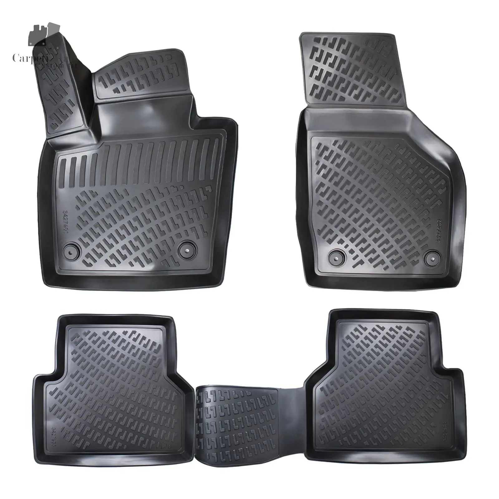 3D Car Floor Mats Liners For Audi Q3 2012-2018 All Weather Heavy Duty Mats 3D RUBBER FLOOR MATS CarpetiMats