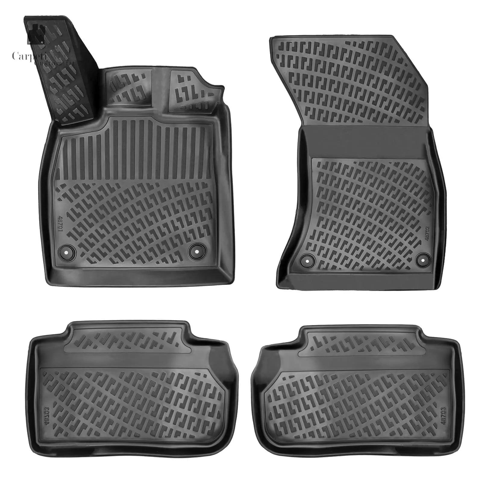 3D Car Floor Mats Liners For Audi Q5 2017-2024 All Weather Heavy Duty Mats 3D RUBBER FLOOR MATS CarpetiMats