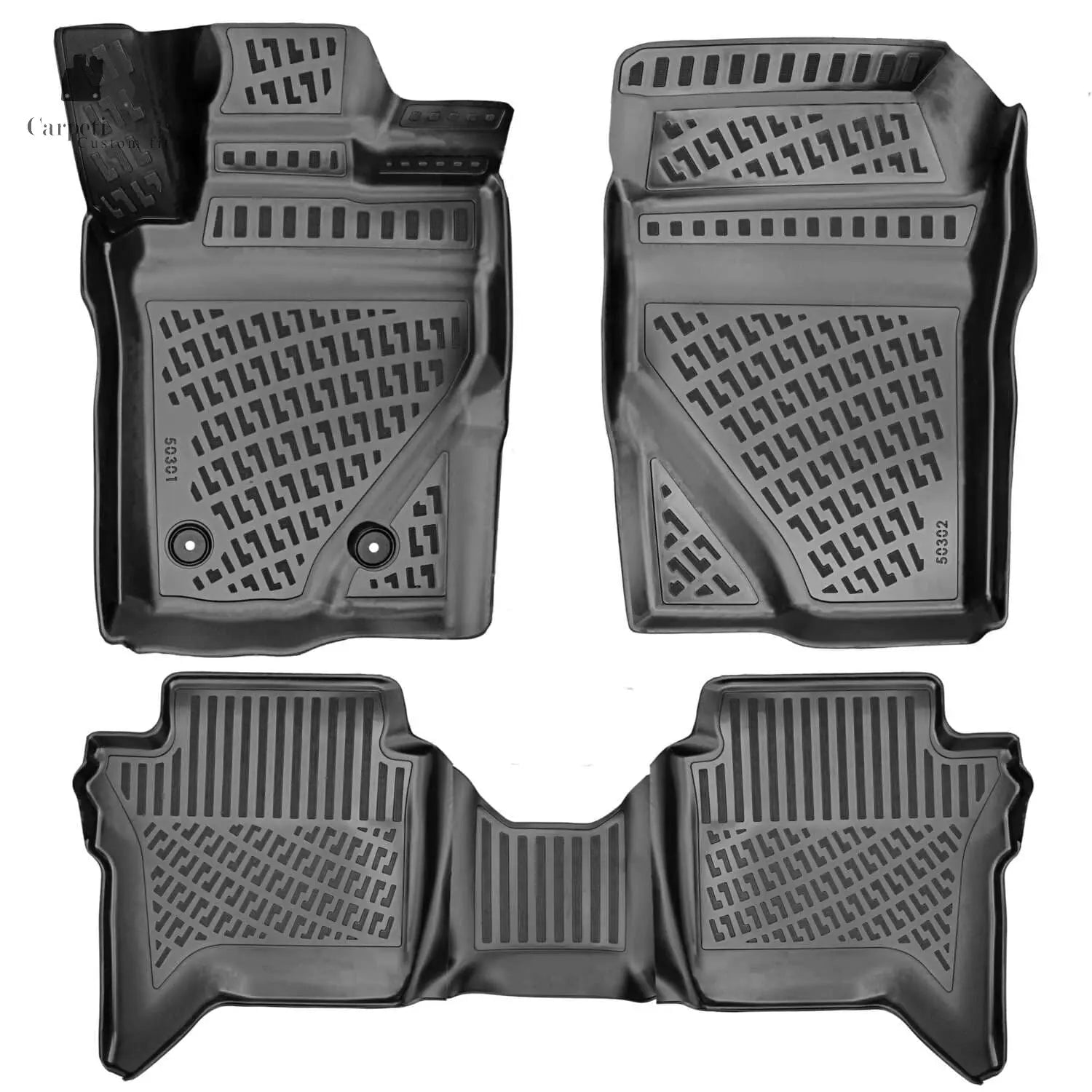 3D Car Floor Mats Liners For VW AMAROK 2023-> All Weather Heavy Duty Mats 3D RUBBER FLOOR MATS CarpetiMats