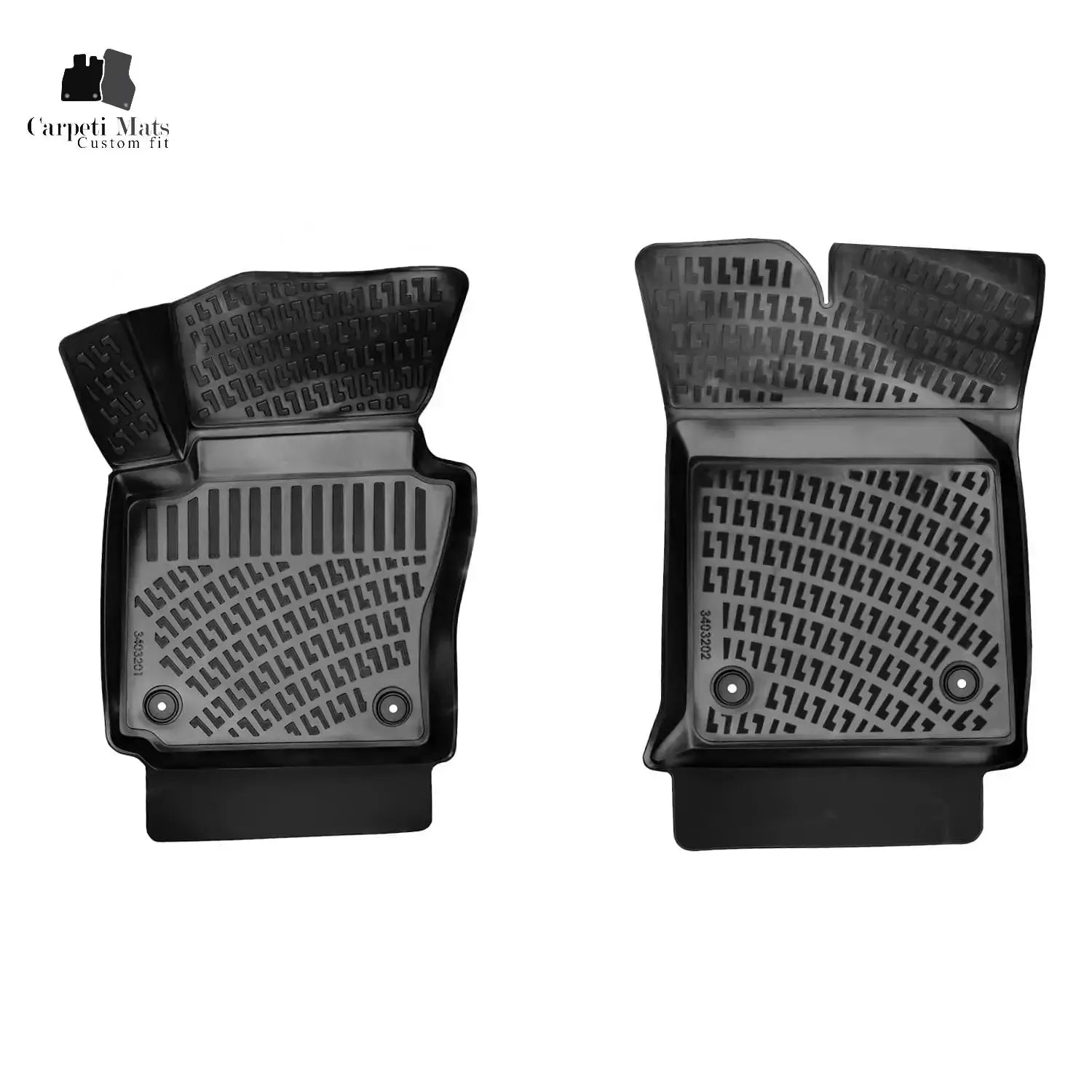 3D Car Floor Mats Liners For VW CADDY МК 3 Typ 2K FL Van 2010-2015 All Weather Heavy Duty Mats 3D RUBBER FLOOR MATS CarpetiMats