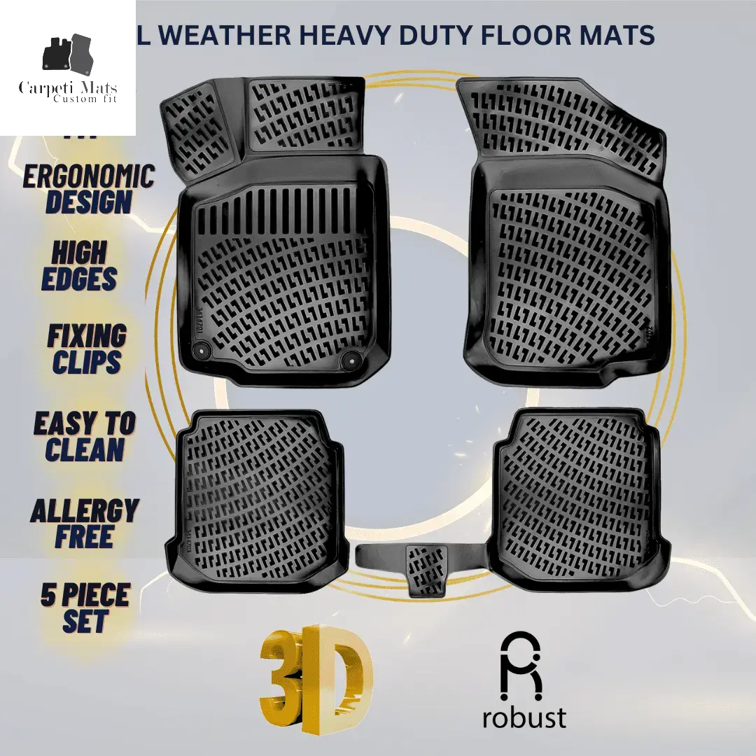 3D Car Floor Mats Liners For VW Bora 1998-2005 All Weather Heavy Duty Mats 3D RUBBER FLOOR MATS CarpetiMats