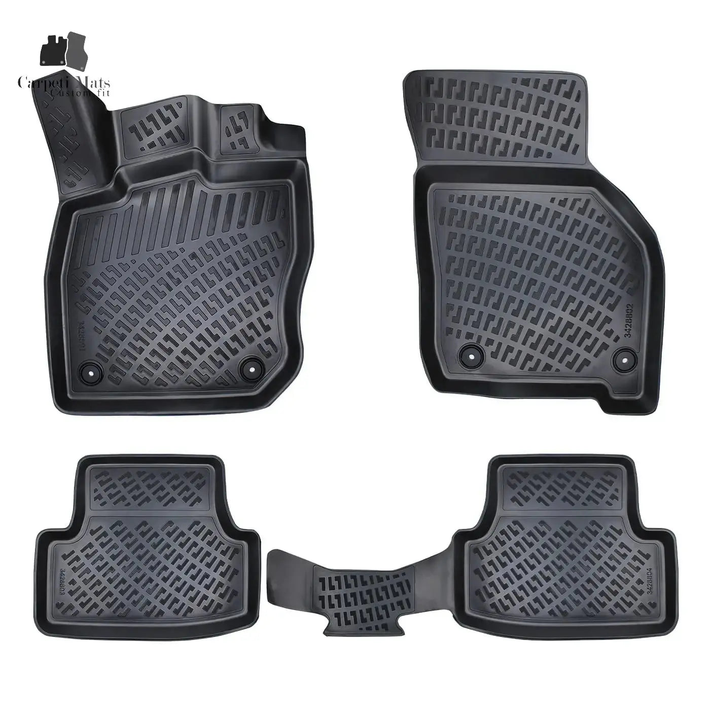 3D Car Floor Mats Liners For VW Golf 8 2019>>> Automatic All Weather Heavy Duty Mats 3D RUBBER FLOOR MATS CarpetiMats