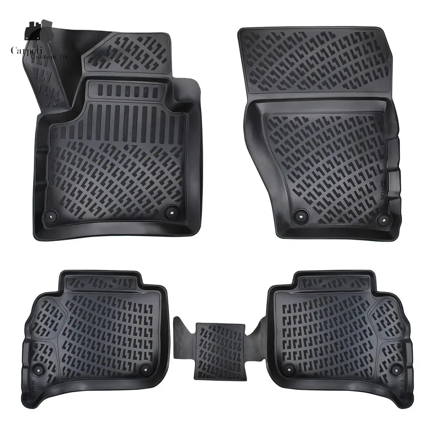 3D Car Floor Mats Liners For VW Touareg 2018>>> MK3 All Weather Heavy Duty Mats 3D RUBBER FLOOR MATS CarpetiMats