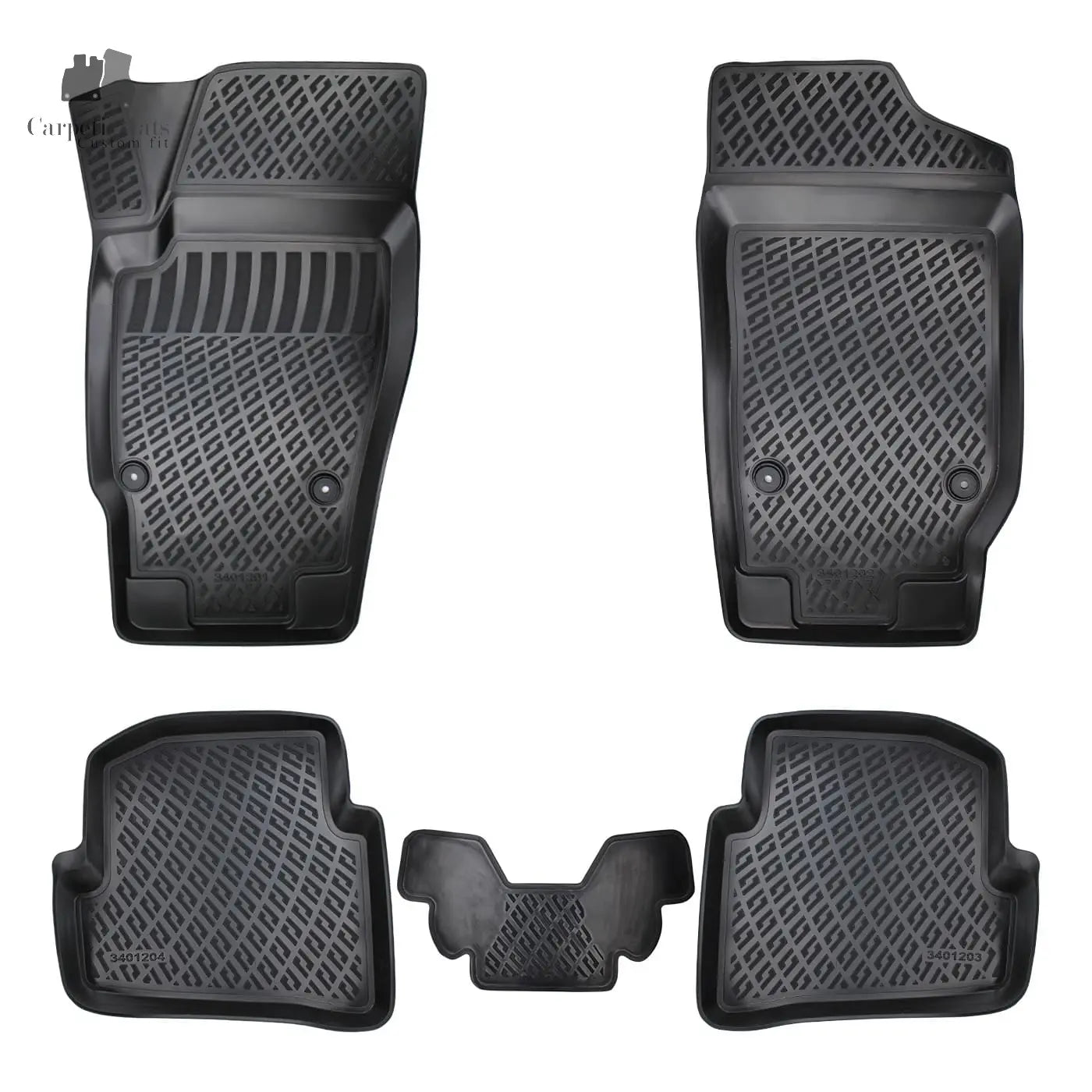 3D Car Floor Mats Liners For VW Polo 2002-2009 All Weather Heavy Duty Mats 3D RUBBER FLOOR MATS CarpetiMats