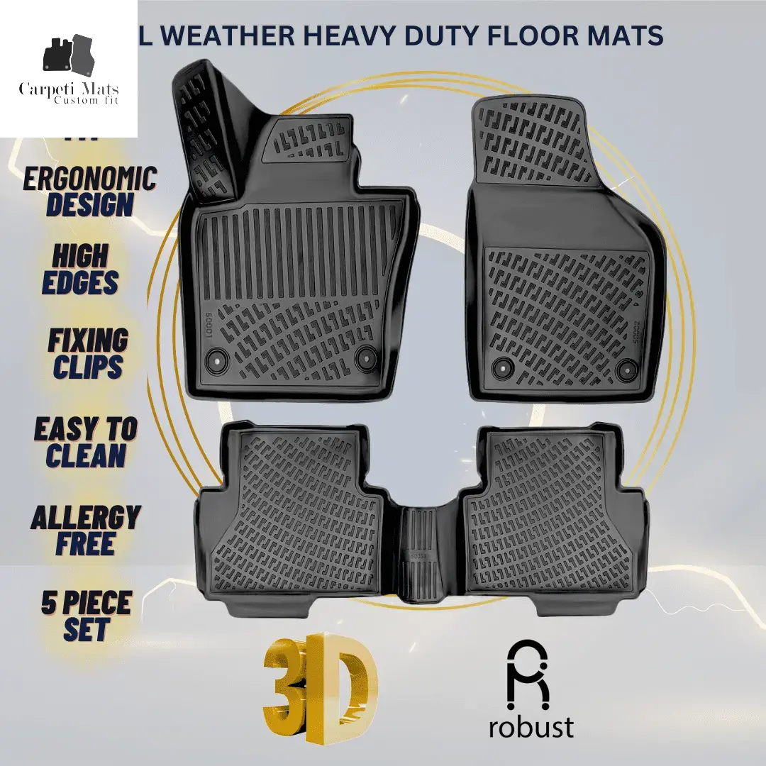 3D Car Floor Mats Liners For VW Sharan 2010>>> All Weather Heavy Duty Mats 3D RUBBER FLOOR MATS CarpetiMats