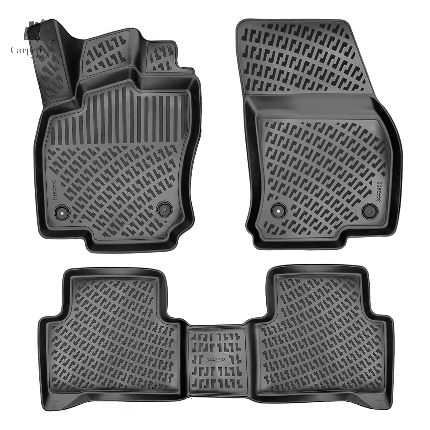 3D Car Floor Mats Liners For VW Touran 2015>>> МК2 All Weather Heavy Duty Mats 3D RUBBER FLOOR MATS CarpetiMats