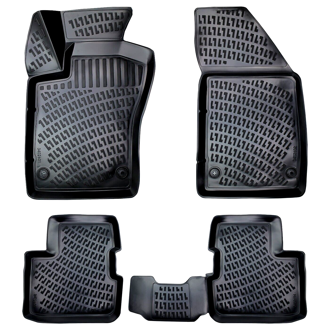 Car Floor Mats Liners For Fiat Tipo 2015-2024 All Season Heavy Duty 3D Auto Rugs