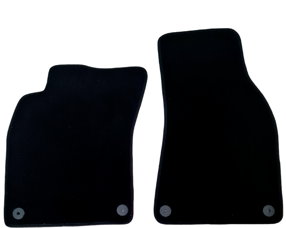 Front Car Floor Mats Velour For Audi A6 C6 Waterproof Black Carpet Liners 2pcs