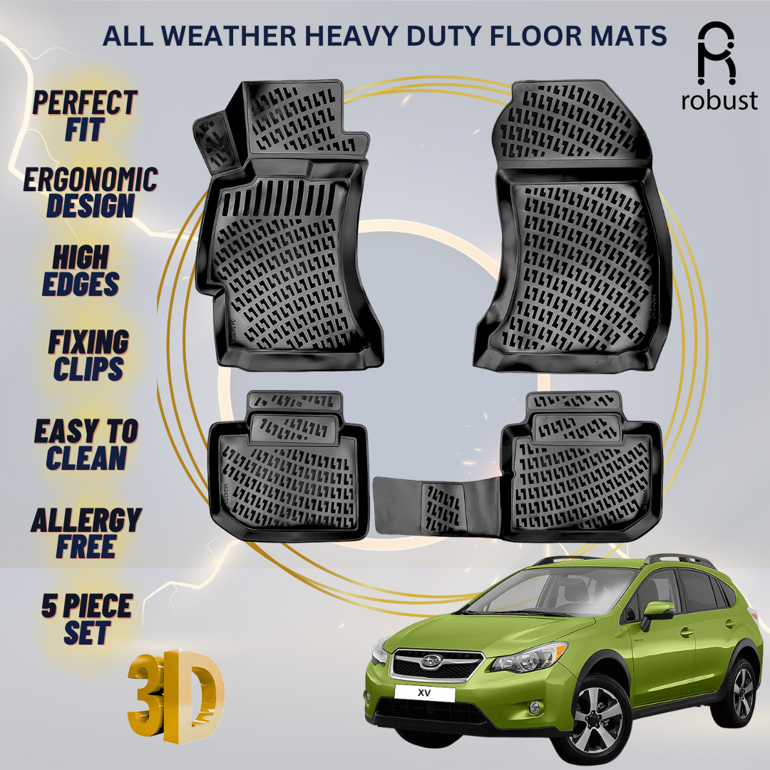 Floor Mats Liners For Subaru XV 2012-2018 All Weather Heavy Duty 3D Car Rugs New