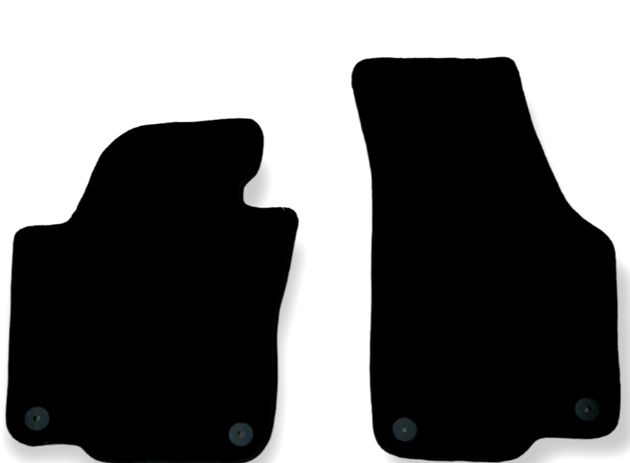 Front Car Floor Mats Velour For VW Passat SE Waterproof Black Carpet Liners 2pcs