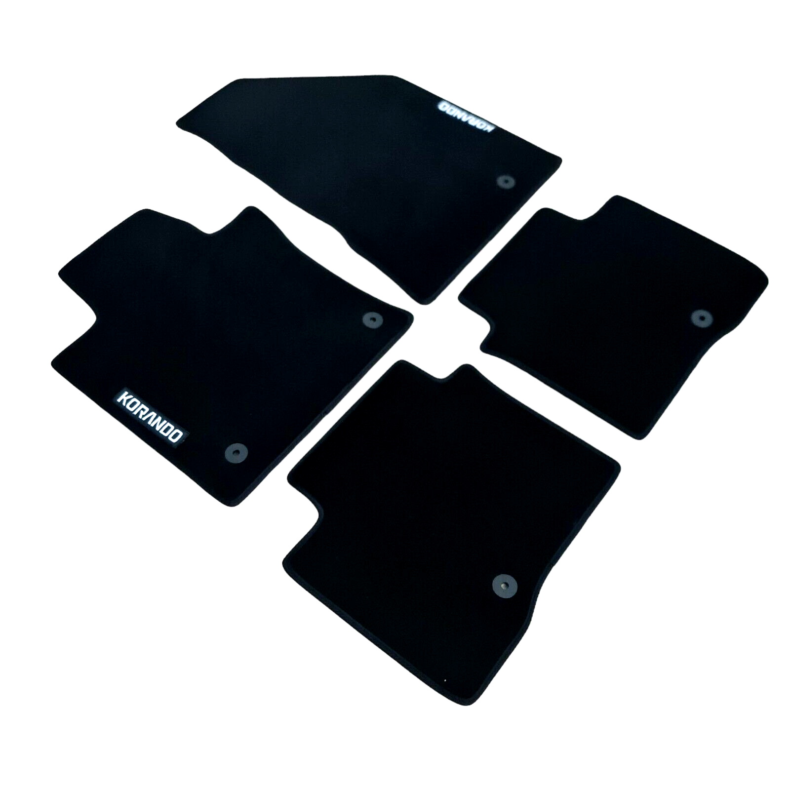 Car Floor Mats Velour For SsangYong Korando Waterproof Black Carpet Liners New