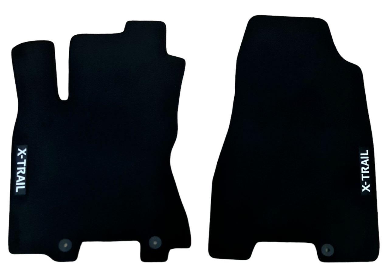 Front Car Floor Mats For Nissan X-Trail Velour Waterproof Carpet Auto Liners 2pc