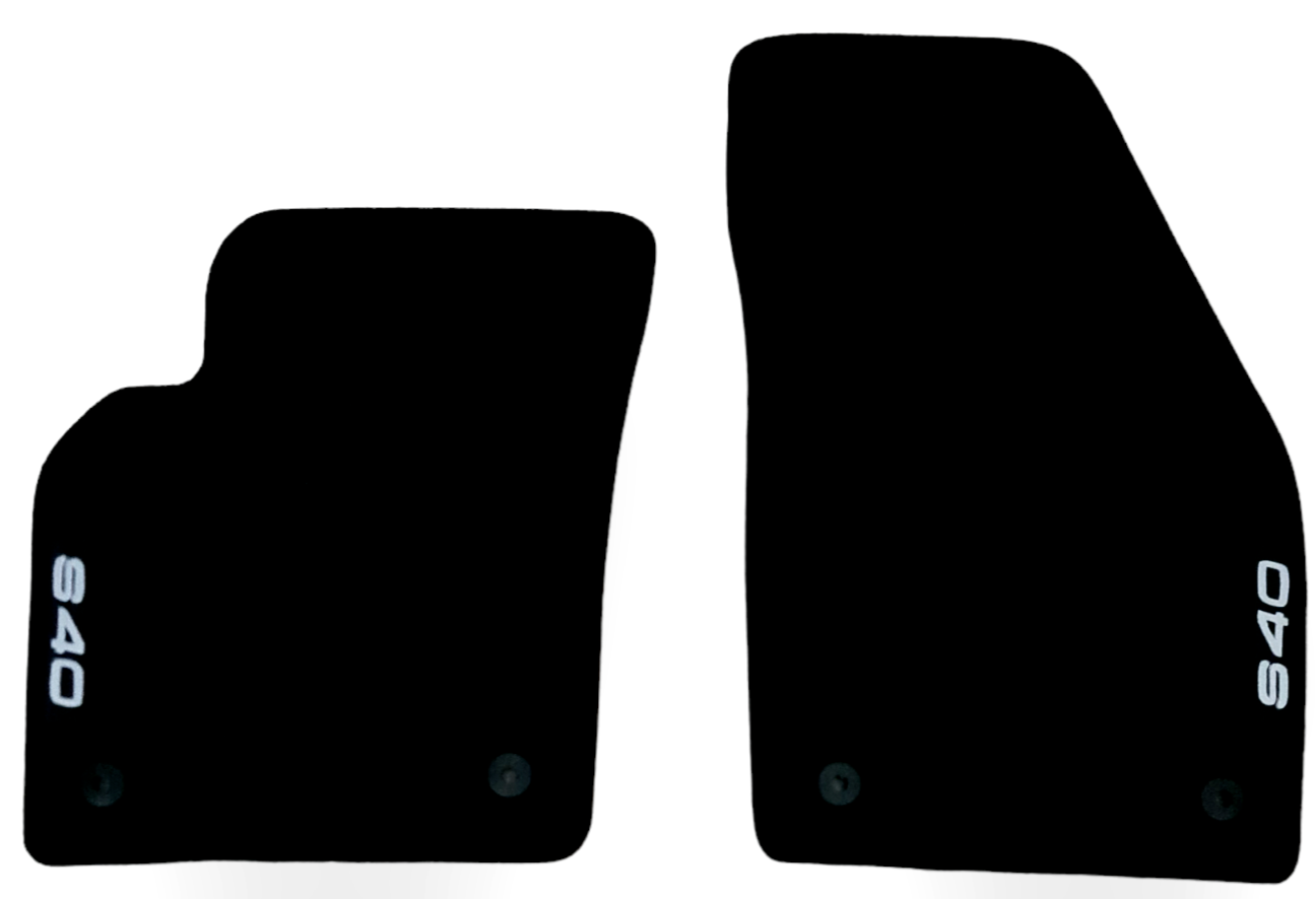 Front Car Floor Mats Velour For Volvo S40 Waterproof Carpet Rugs Auto Liners 2pc