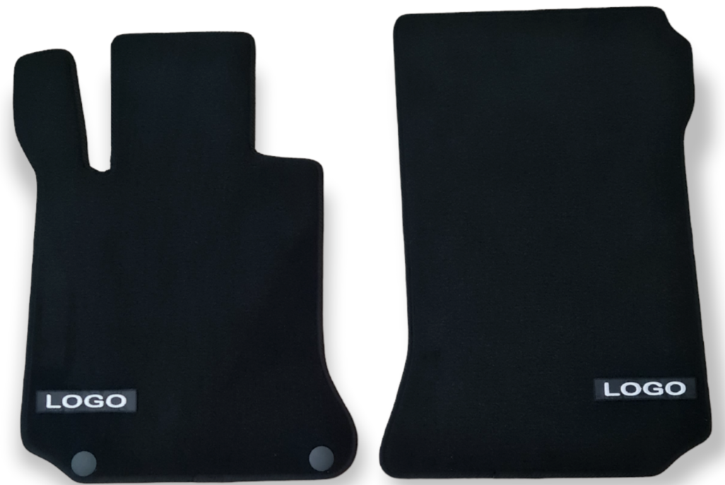 Car Floor Mats Velour For AMG Mercedes C-Class W204 Waterproof Liners 2pcs Front