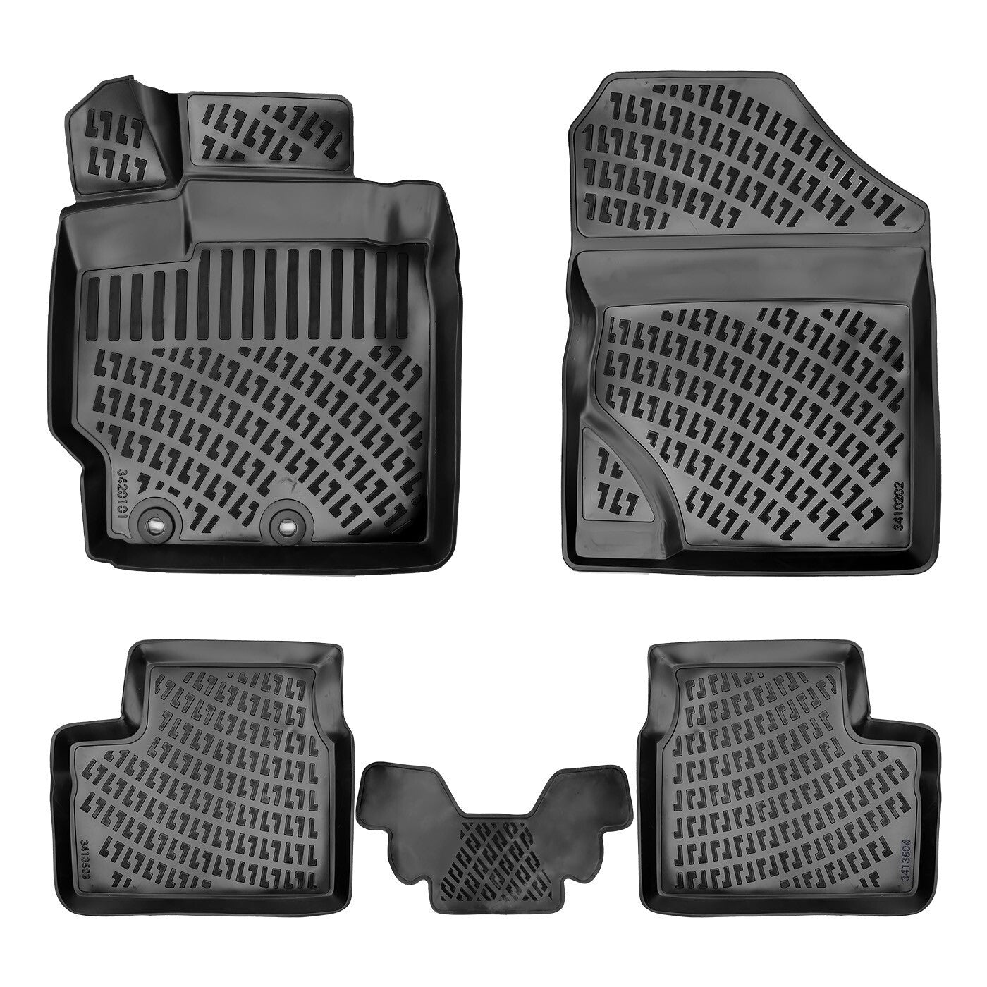 Car Floor Mats Liners For Toyota Yaris 2005-2011 All Season Heavy Duty Auto Rugs