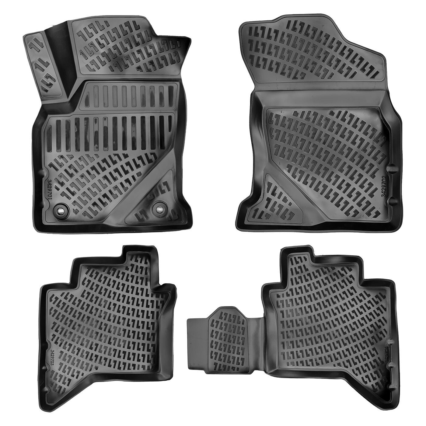Car Floor Mats Liners For Toyota Hilux 2023-2025 All Season Heavy Duty Auto Rugs