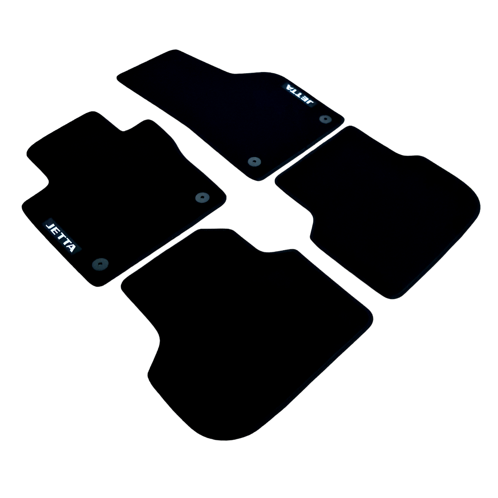 Car Floor Mats Velour For VW Jetta Waterproof Black Carpet Rugs Auto Liners New