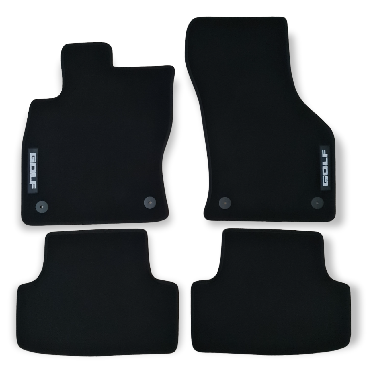 Velour Car Floor Mats For VW Golf Mk7 Waterproof Black Carpet Rugs Auto Liners