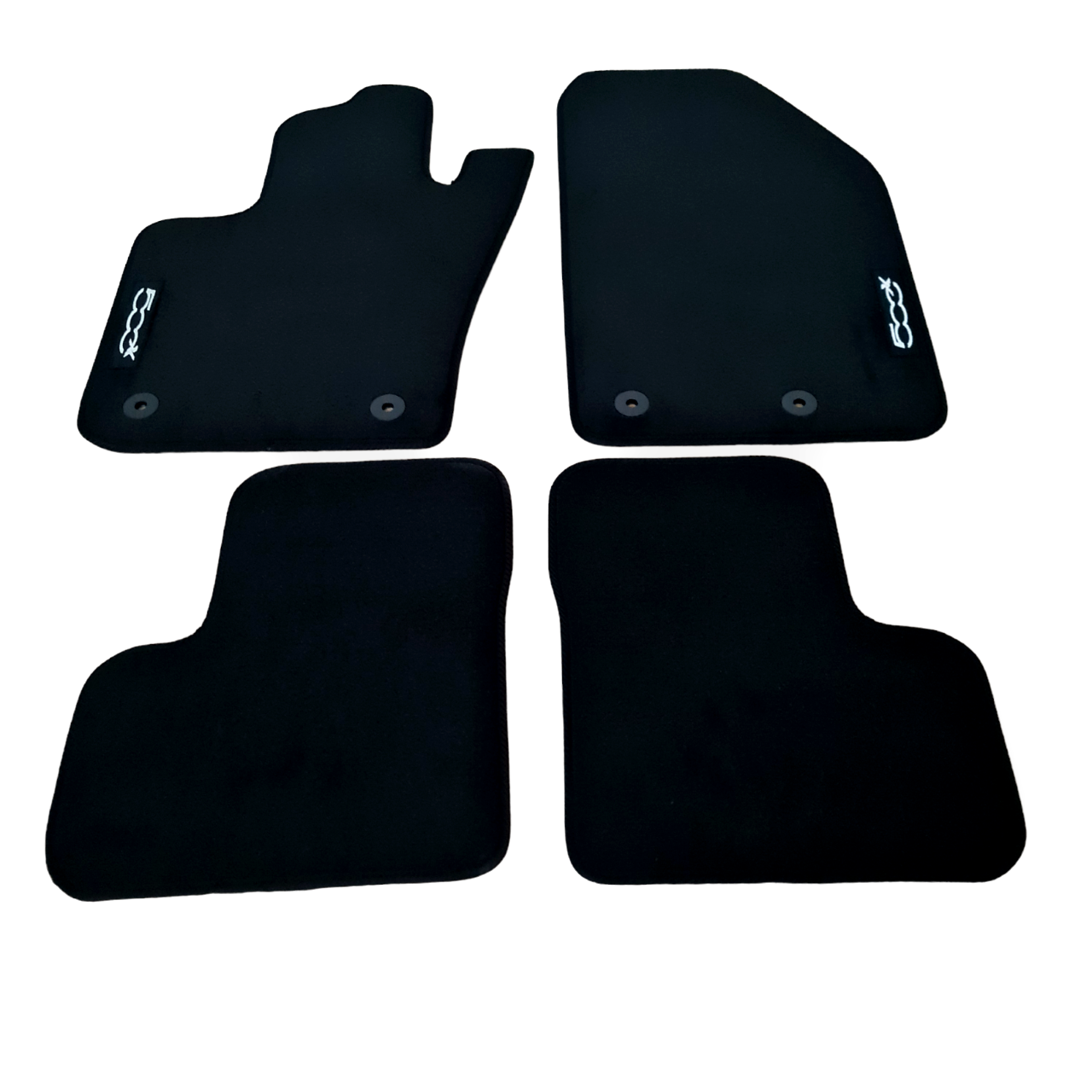 Car Floor Mats For Fiat 500x Velour Waterproof Black Carpet Rugs Auto Liners New
