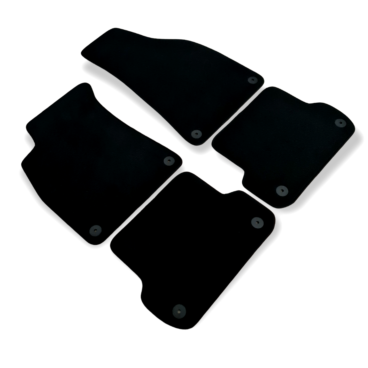 Car Floor Mats For Convertible Audi A4 Velour Waterproof Black Carpet Liners New