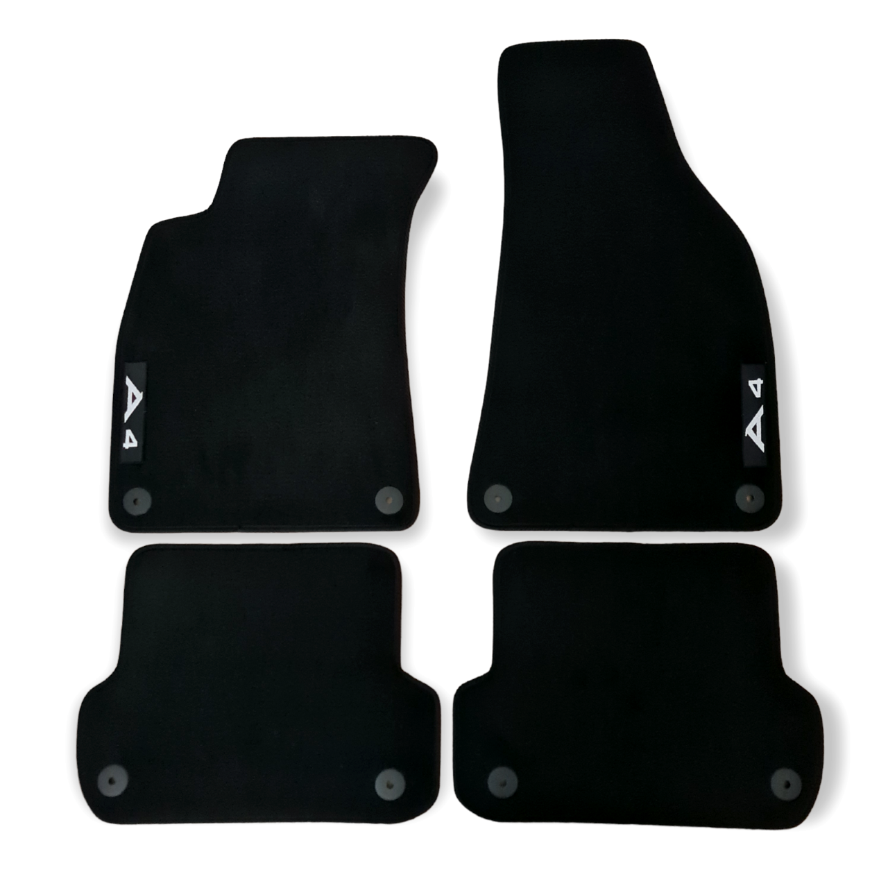 Car Floor Mats Velour For Audi A4 S4 Waterproof Black Carpet Liners All Season