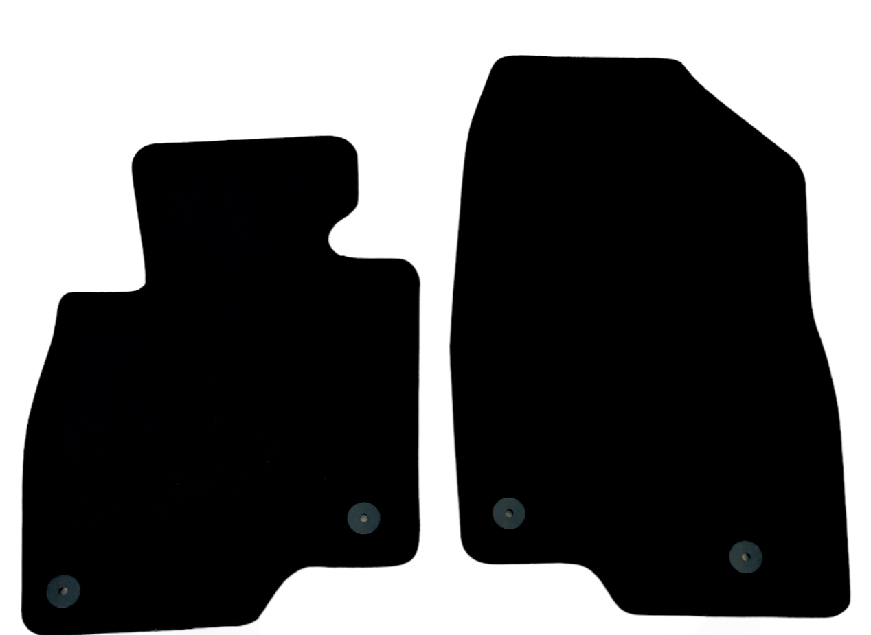 Front Car Floor Mats Velour For Mazda 3 Waterproof Black Carpet Liners New 2pcs