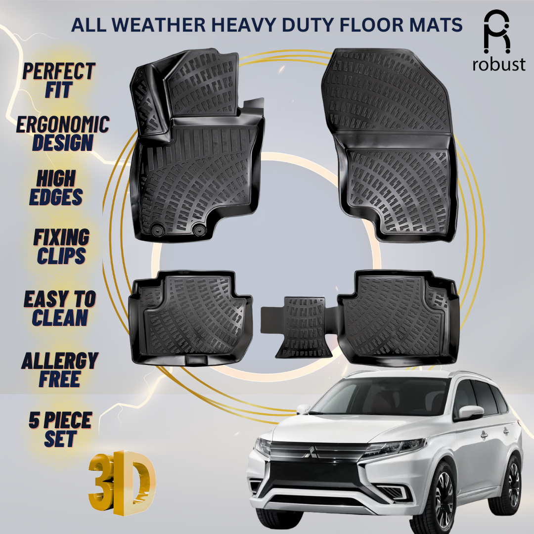 Floor Mats Liners For Mitsubishi Outlander 2019-2021 All Weather Heavy Duty Rugs
