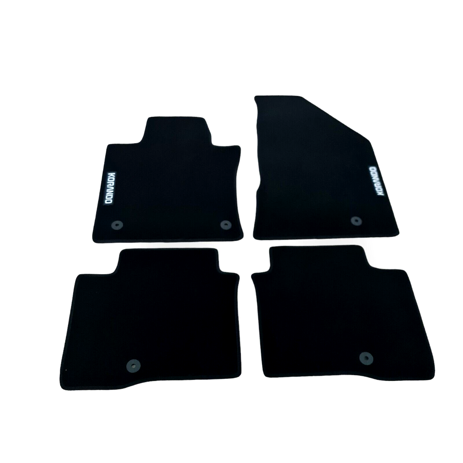 Car Floor Mats Velour For SsangYong Korando Waterproof Black Carpet Liners New