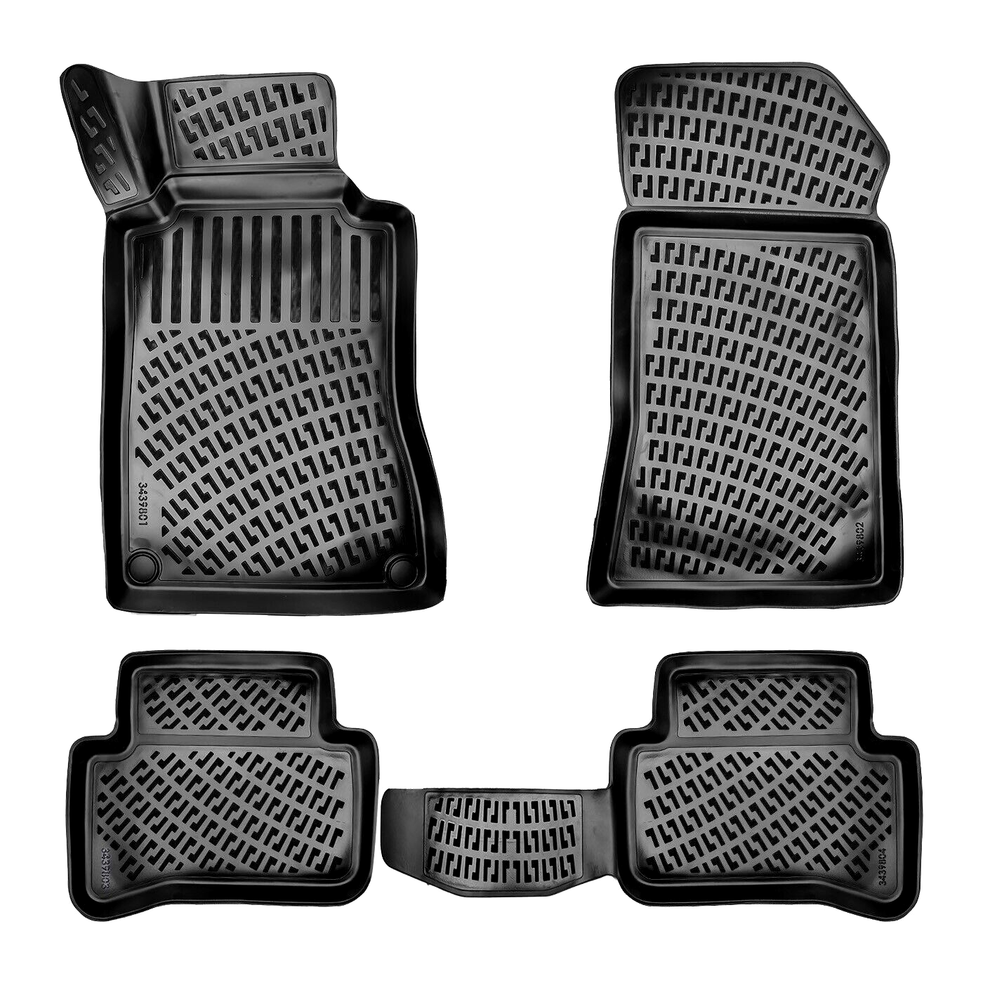 Car Floor Mats Liners For Mercedes C-Class 2001-2007 All Season Heavy Duty Rugs