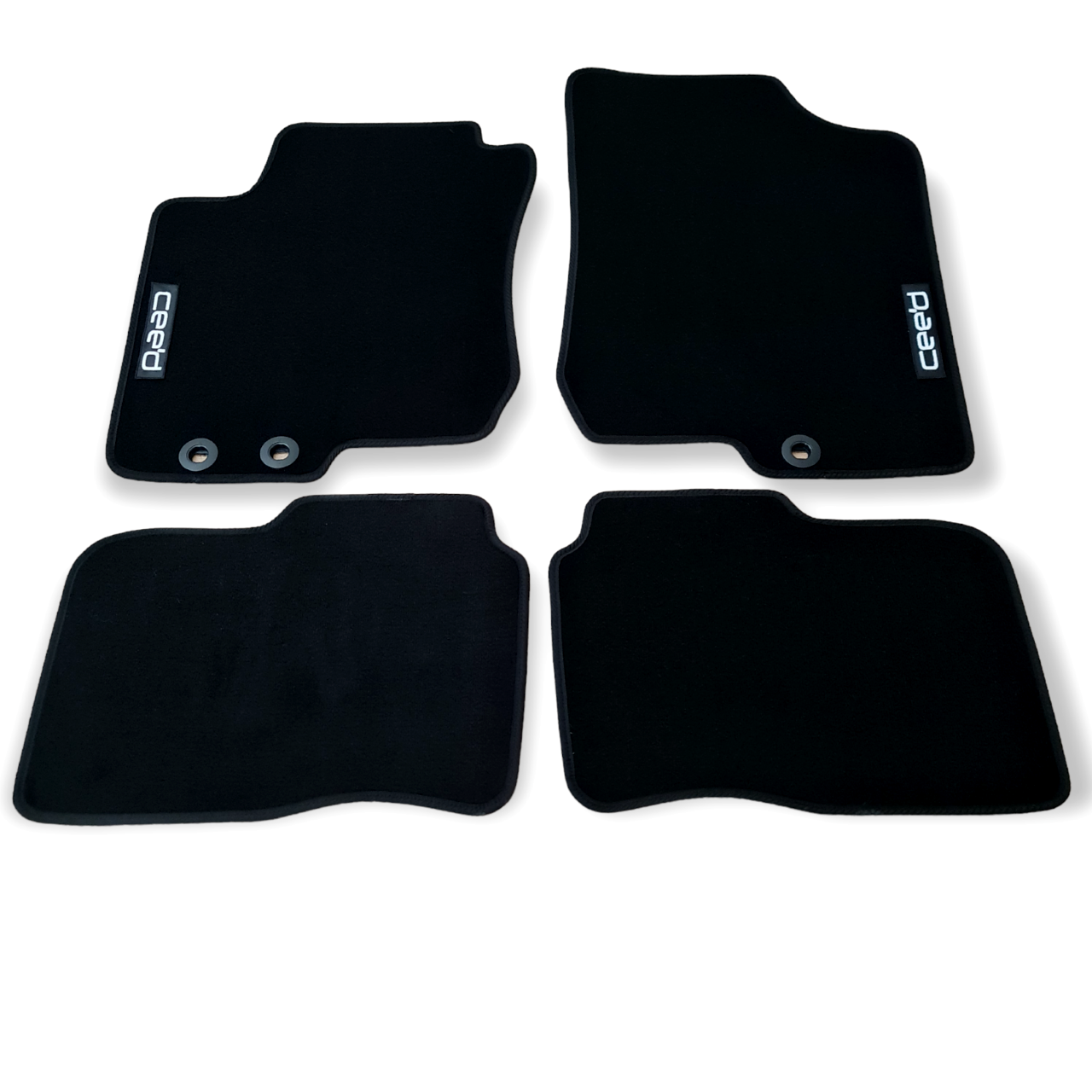 Car Floor Mats For Kia Ceed Velour Waterproof Black Carpet Rugs Auto Liners New