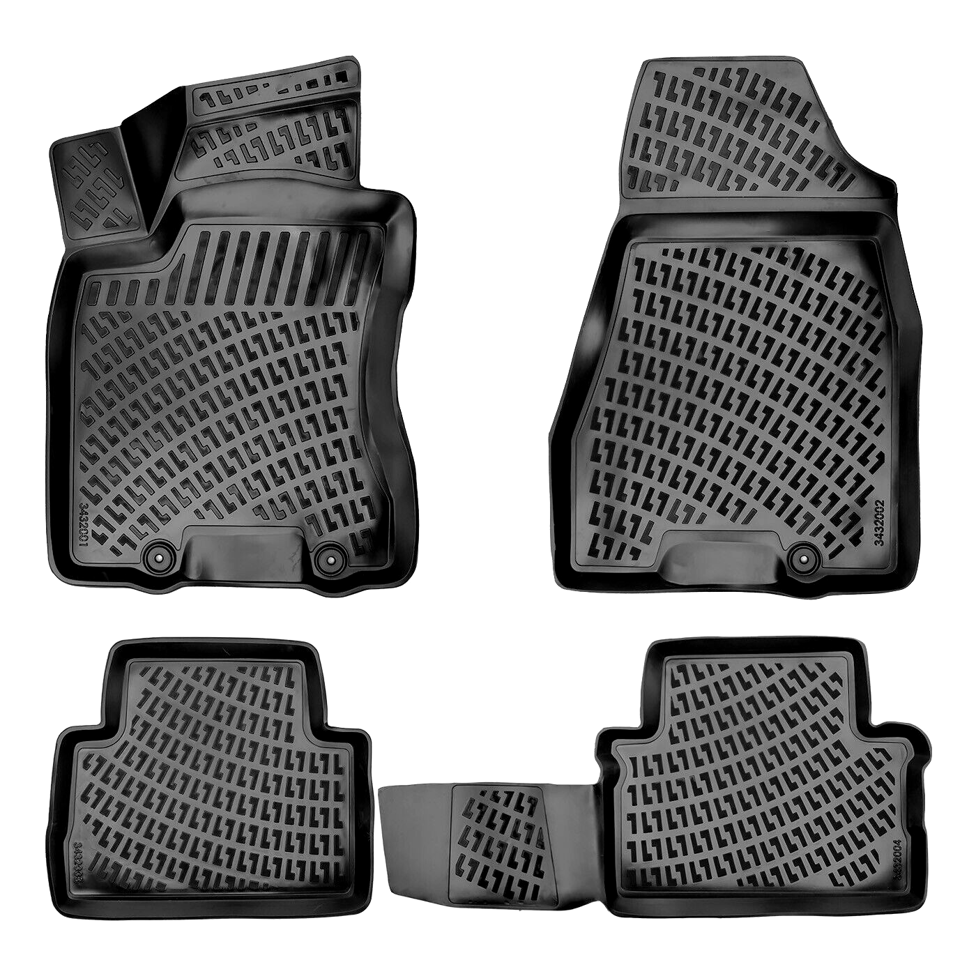 Car Floor Mats Liners For Nissan X-Trail 2007-2013 All Season Heavy Duty 3D Rugs