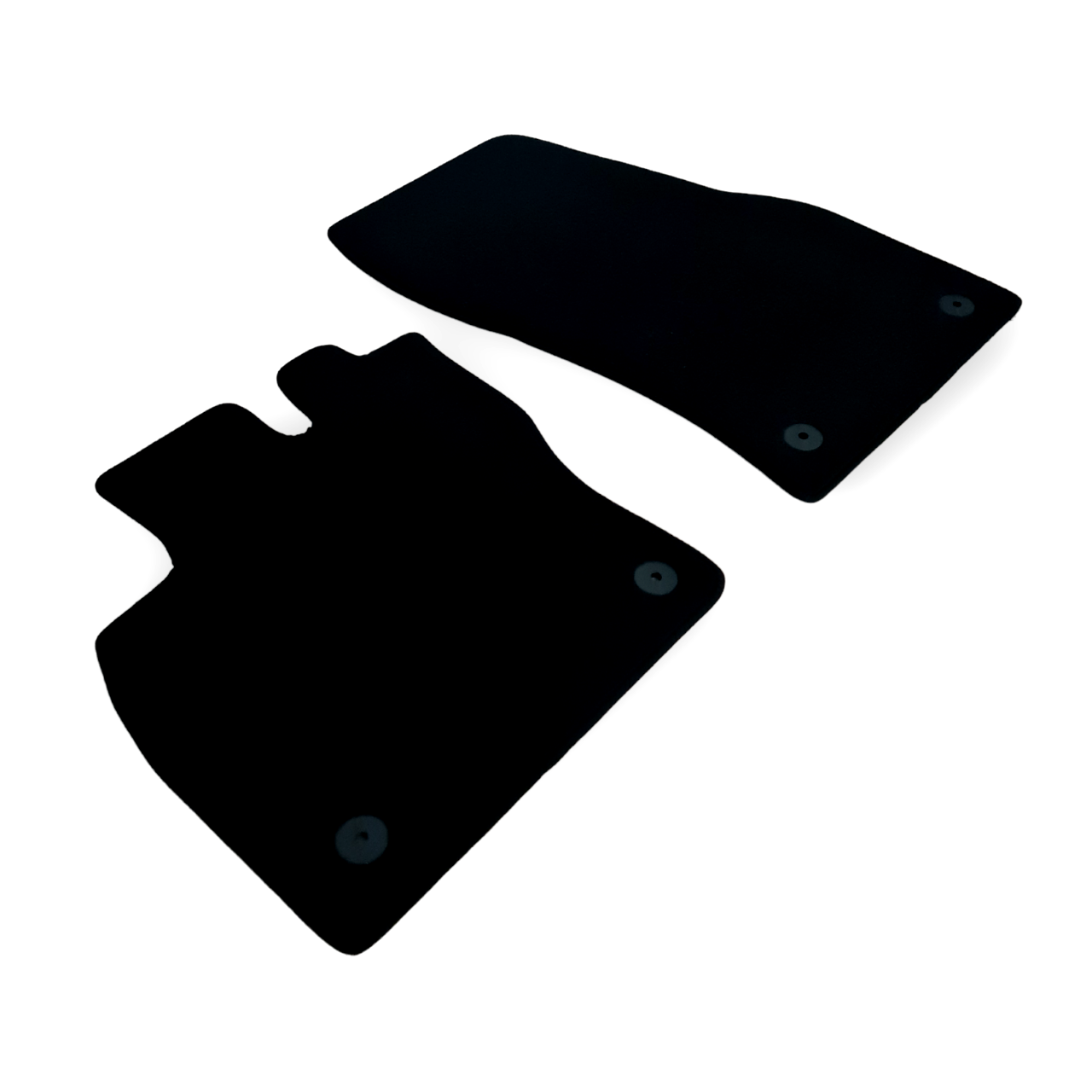 Front Car Floor Mats Velour For VW Caddy Waterproof Black Carpet Auto Liners 2pc