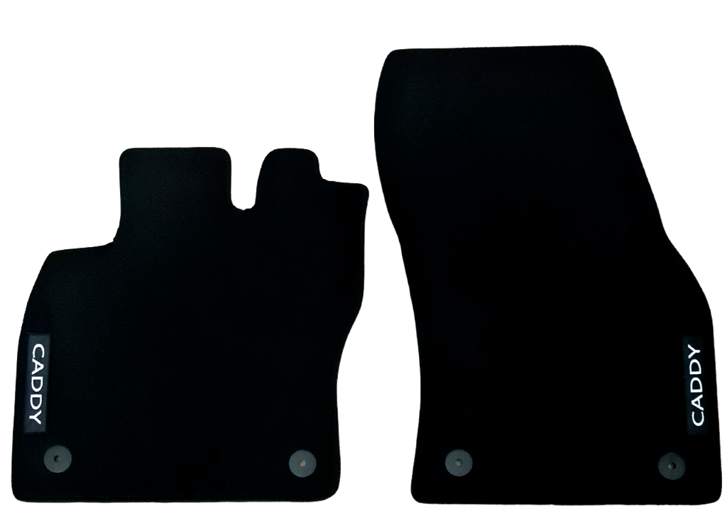 Front Car Floor Mats For VW Caddy Velour Waterproof Carpet Rugs Auto Liners 2pcs