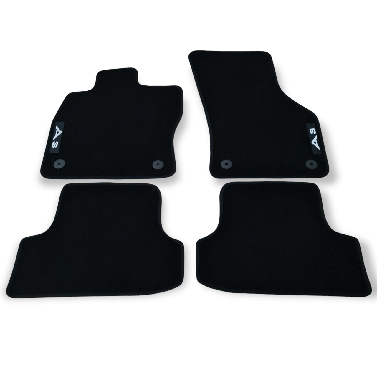 Car Floor Mats Velour For Audi A3 Waterproof Black Carpet Rugs Auto Liners New