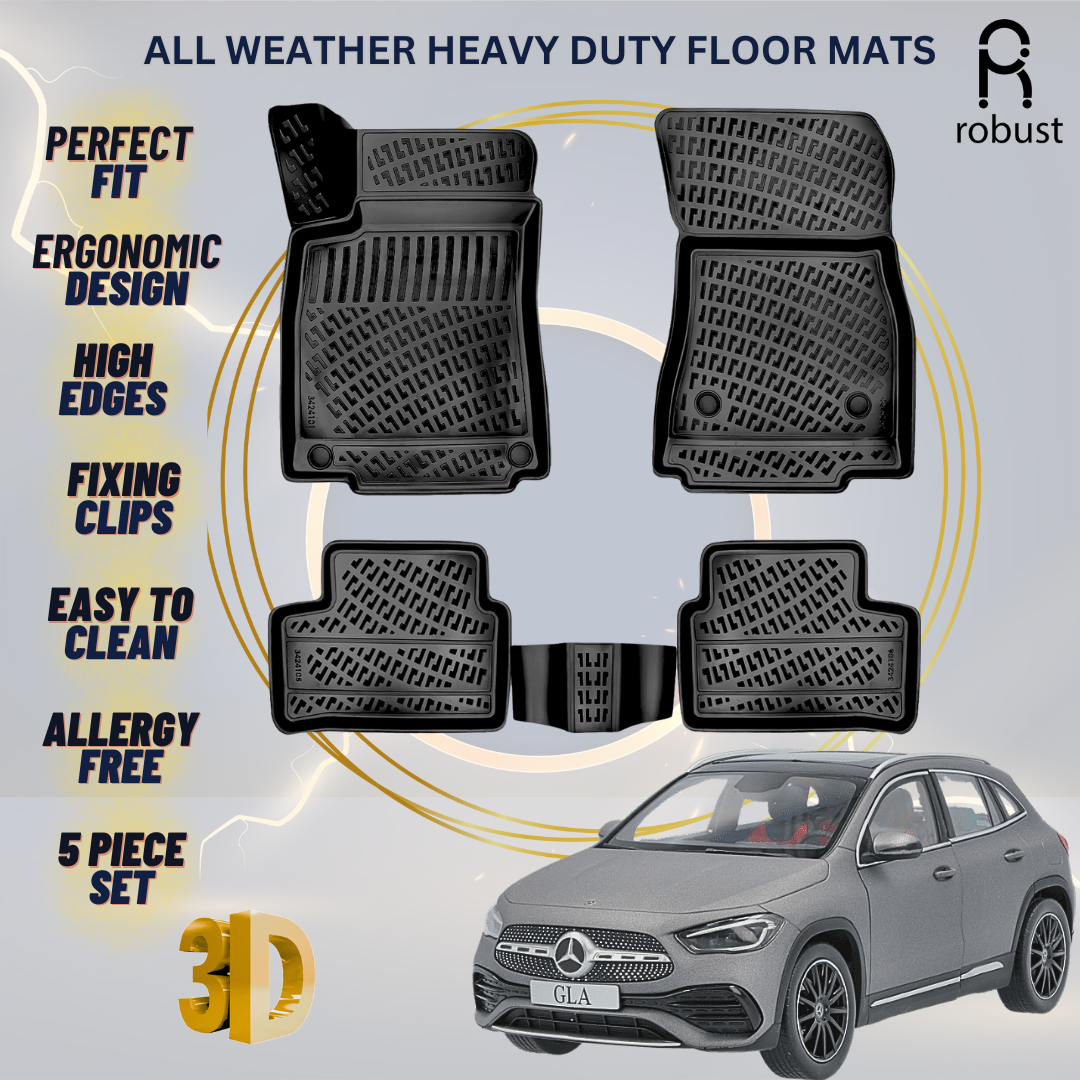 Floor Mats Liners For Mercedes GLA H247 2020-2025 All Weather Heavy Duty Rugs
