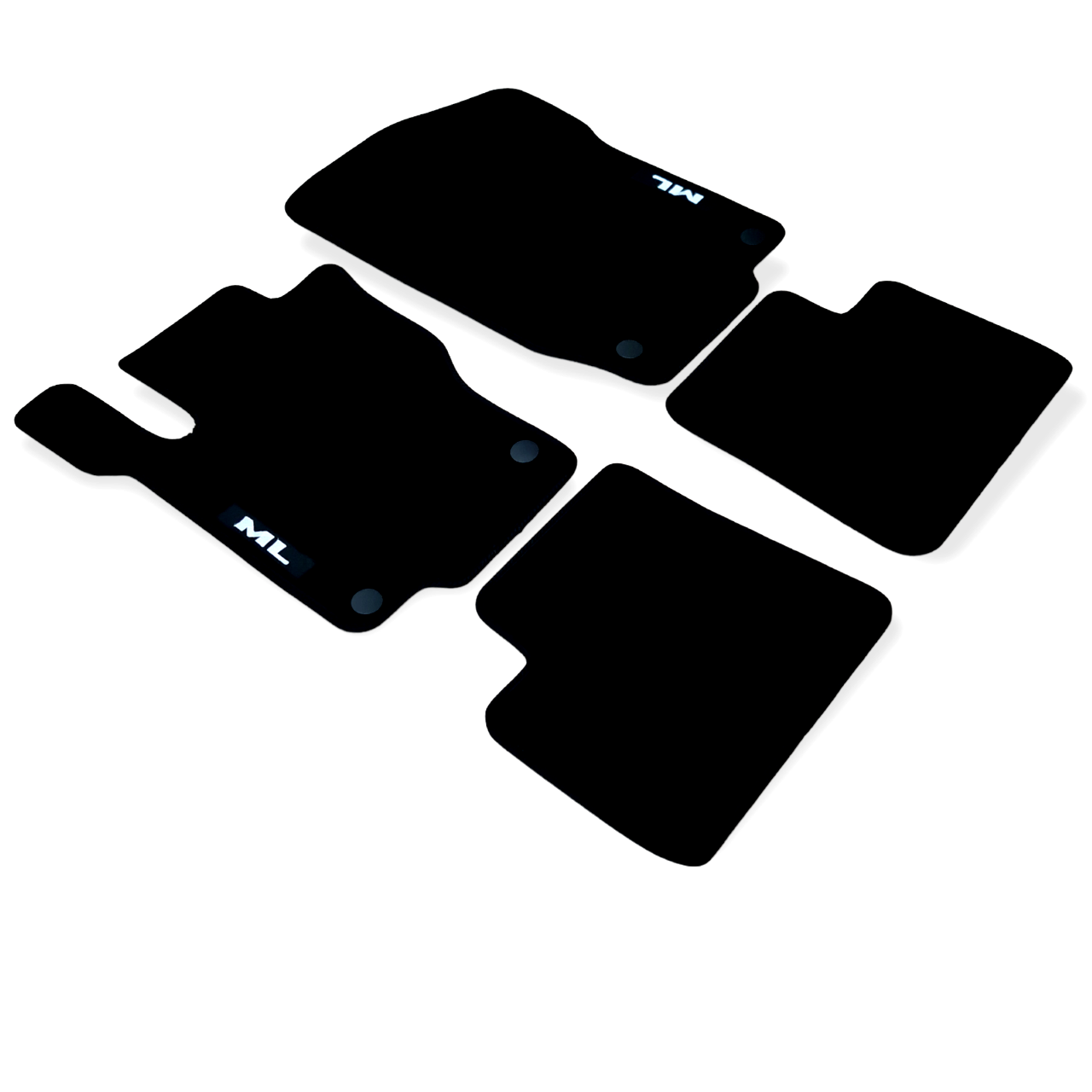 Car Floor Mats Velour For Mercedes ML W164 Auto Liners Waterproof Black Carpet