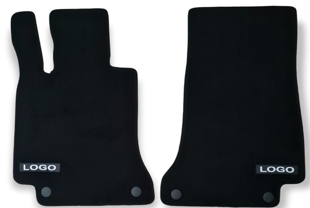 Car Floor Mats Velour For Mercedes C-Class AMG W205 Waterproof Liners 2pc Front