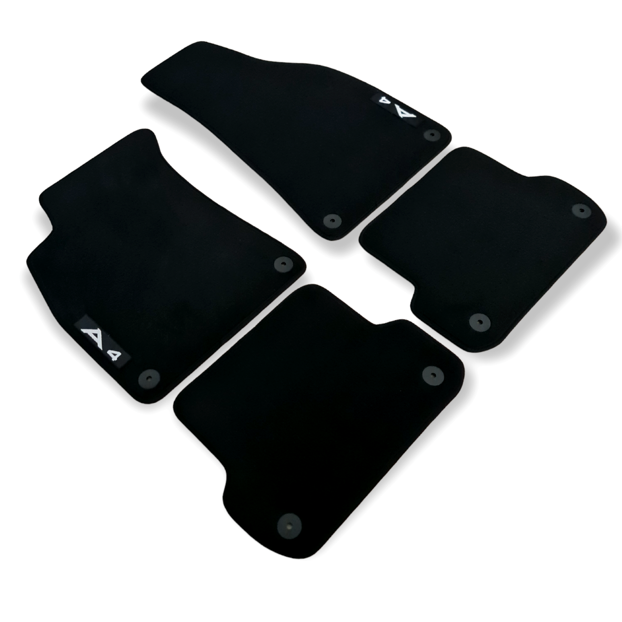 Car Floor Mats Velour For Audi A4 S4 Waterproof Black Carpet Liners All Season