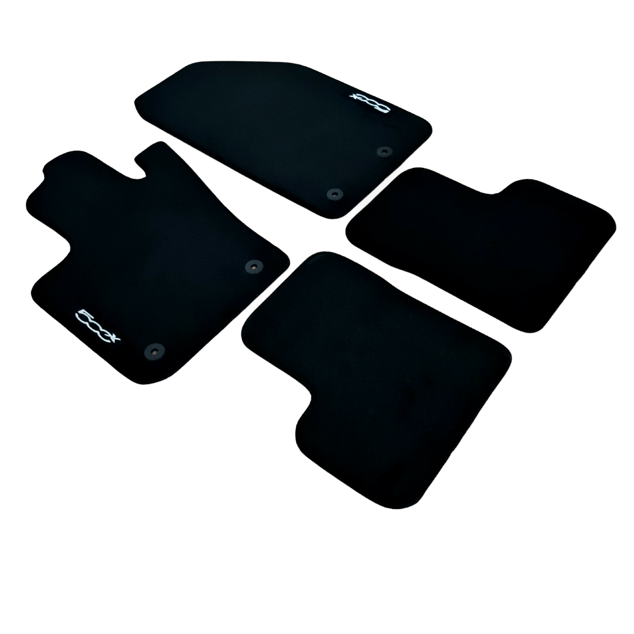 Car Floor Mats For Fiat 500x Velour Waterproof Black Carpet Rugs Auto Liners New