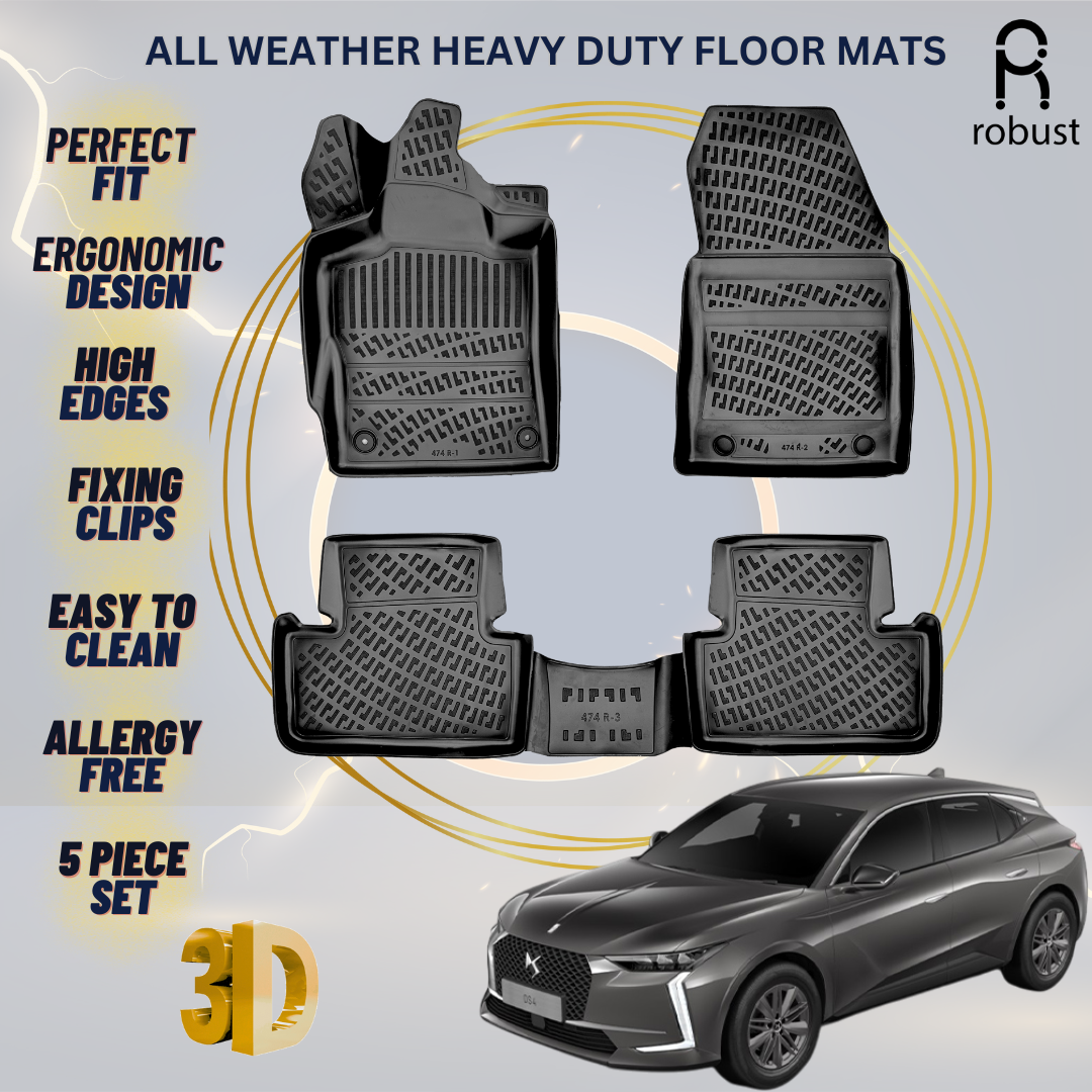 Floor Mats Liners For Citroen DS 4 2021-2025 All Weather Heavy Duty 3d Car Rugs